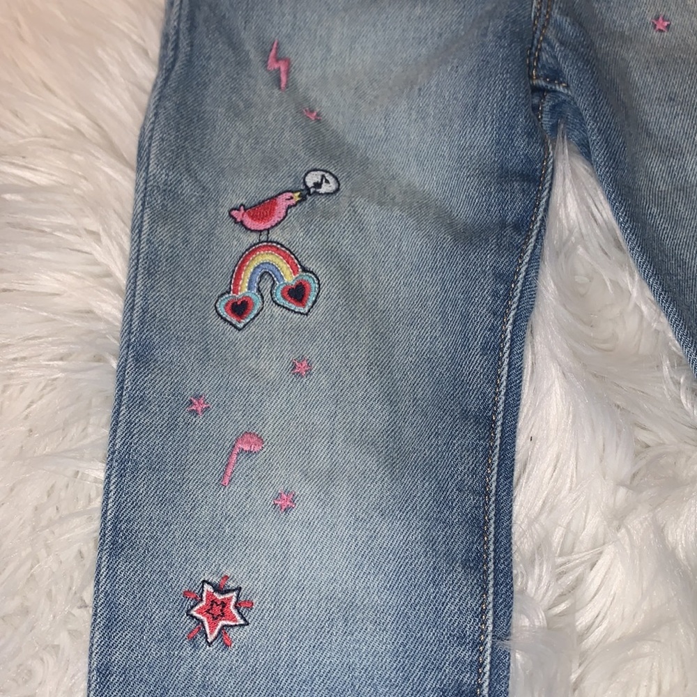 Gap Girlfriend Embellished Patches Jean Size 4 - Picture 4 of 12
